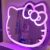 Espelho Infantil de Penteadeira Gatinho Hello Kitty Com Led Três Cores e Botão Touch 70×65 cm