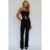 Calça Feminina Up Glam Flare Cós Vazado Planet Girls Preto