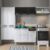 Cozinha Compacta em Aço 3 Peças 7 Portas Rose Itatiaia Preto/Branco