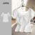 Lovito Blusa Casual Lisa Com Laço Nas Costas Primavera/Verão Branca Para Mulheres L134ED287