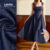 (Lovito Refine) Vestido Casual com Bolso para Primavera/verão Azul para mulheres LR23E014
