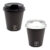 Copo Papel Preto 200ml C/ Tampa Biodegradável 100un Térmico