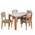 Conjunto Sala de Jantar Mesa Miami 1,20m 4 Cadeiras Santiago Dobuê