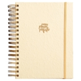 Kit Biblia NVI com Espaço para anotações Tecido Pardal + Meu Plano Perfeito | Capa Creme