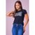 Camiseta Feminina Logo Triple Planet Girls Preto
