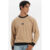 Blusa Moletom Masculina Gola Careca Polo Wear Bege Claro