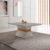 Mesa para Sala de Jantar 120cm Tampo MDF Canto Reto Clarice  Off White/Imbuia