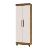 Armário Multiuso Lavanderia Com Chave 2 Portas 1,80m Texas Jequitibá/Off White J&A