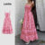 Lovito Vestido Boho com Babados para Primavera/verão para mulheres LBL30095