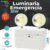 Kit 7 Luminária de Emergência LED PRO 20W com 2 Farol 40 LEDS Luz Branco Frio