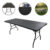 Mesa Camping Dobrável Portátil Vira Maleta 1,80×0,73m Estampa Madeira Churrasco Piquenique