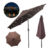 Ombrelone Articulado 2,70m TerraCota Importway com LED e Base Central para Piscina e Área Externa