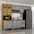 Cozinha Completa Nala Cristaleira 4 Pçs 9 Portas Mobilihouse Cinamomo/cinza Acetinado