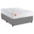 Cama Box Colchão Casal Molas Ensacadas Real 138x188x65cm Branco / Cinza Inducol – Suporta até 130kg por Pessoa