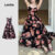 Lovito Vestido Elegante com Pregas Primavera/verão para Mulheres LBL28074