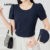 Lovito Blusa Casual com Fenda Outonal/primavera Blusa Azul-marinho para Mulher L154LD008
