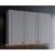 Armário Aéreo p/ Cozinha Americana c/3 Portas 120cm Cinza – Henn
