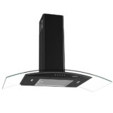 Coifa de Parede Fogatti Com Função Depurador e Exaustor Vidro Curvo Clean 90cm 140W Preto 127V