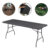 Mesa Dobrável Camping 1,80m Portátil Maleta 1,80 X 0,73m Preto Portátil Piquenique Churrasco