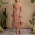 Lovito Vestido Boho com Fenda Na Frente Vestido de Primavera/verão para Mulheres LBL30284