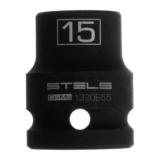 SOQUETE DE IMPACTO ENCAIXE 1/2POL SEXTAVADO 15MM, 1PC STELS
