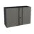 Armário Aéreo Lavanderia Multibox Aço 2 Portas c/ Chave 80cm Preto/Cinza – Telasul