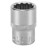 SOQUETE ESTRIADO 1/2POL CRV CLIPS PLASTICO 18MM 1PC // STELS