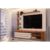 Painel Quarto p/ TV até 55 Pol Marin c/ 1 Porta e Torre Ripada 160x153cm Off White/Freijó – DJ Móveis