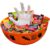 Decoração Halloween Bowl Pote Porta Doces e Balas Dia Das Bruxas com Mãozinha no Meio