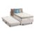 Cama Box c/Auxiliar Solteiro: Colchão Anjos Superlastic King Best Clean 28 + Base CRC Courano Branco(88×188)