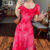 Lovito Vestido Casual De Natal Com Zíper E Babados, Toque Suave, Primavera/verão, Para Mulheres L145LD059
