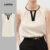 Lovito Blusa Elegante Colorblock com Pregas Primavera/verão Blusa de Damasco para Mulheres L155ED1642