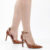 Scarpin Bebecê Napa Egeu Fivela Strass Salto Alto Fino Marrom – Feminino