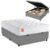 Cama Box Baú Colchão Casal Molas Ensacadas Real 138x188x68cm Branco / Cinza Inducol – Suporta até 130kg por Pessoa