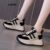 Lovito Sapatos casuais lisos Forrest Gump versáteis antiderrapante para mulheres LFA67249