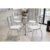 Sala de Jantar Completa Volga c/ Tampo de Vidro 95cm e 4 Cadeiras Portugal Cromada/Branco 106 – Kappesberg