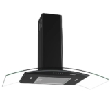 Coifa Nardelli De Parede Clean Vidro Curvo 90cm Preto 220V