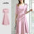 Lovito Vestido Elegante para O Deslocamento Vestido Simples de Primavera/verão Azul para mulheres L158ED1491