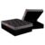 Conjunto Box Baú Casal: Colchão Espuma Polar D23 Pérola + Base CRC Suede Black (138×188)