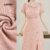 Lovito Vestido Elegante Assimétrico com Botões Primavera/verão Vestido Rosa para Mulheres L142LD565