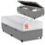 Cama Box Baú Colchão Solteiro Molas Ensacadas Real 88x188x68cm Branco / Cinza Inducol – Suporta até 130kg por Pessoa