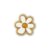Jibbitz Crocs Flor Branca E Dourada Cor única