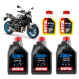 KIT 3L ÓLEO MOTUL 3000+ 20W50 MINERAL  + 2L MOTOCOOL EXPERT -37º