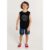 Camiseta Regata Unissex Flamengo Infantil Brandili Preto