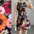 Lovito Vestido Elegante de Flores Primavera/verão para Mulheres L154LD031