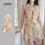 Lovito Vestido Elegante com Botão para Primavera/verão para Mulheres L150ED491