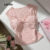 Lovito Camiseta Casual de Estrutura Jacquard Pregueada Linha Primavera/verão Camiseta Rosa para mulheres L138ED387