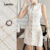 Lovito Vestido Elegante com Botões Na Frente Bolso de Primavera/verão para Mulheres L158ED020