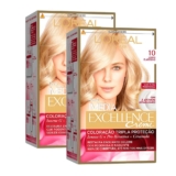 Kit 2 Tintura Creme Imédia Excellence L’oréal Louro Claríssimo 10 Kit