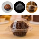 60 EMBALAGEM BLISTER INDIVIDUAL PARA DOCES E BRIGADEIROS BWB 14151 (CHOCO)